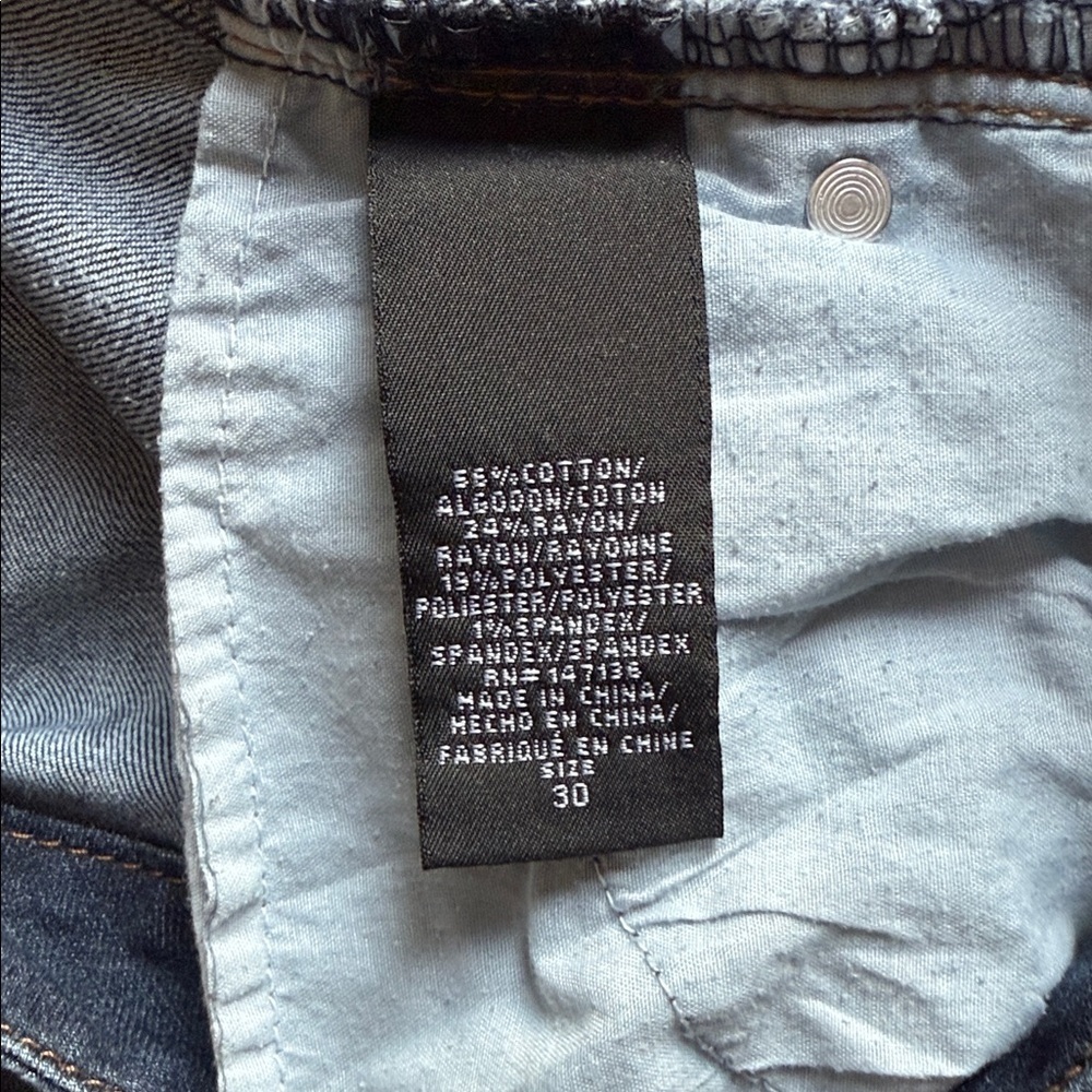 1822 Denim High Rise Dark Blue Jeans SZ 30 - Picture 5 of 5